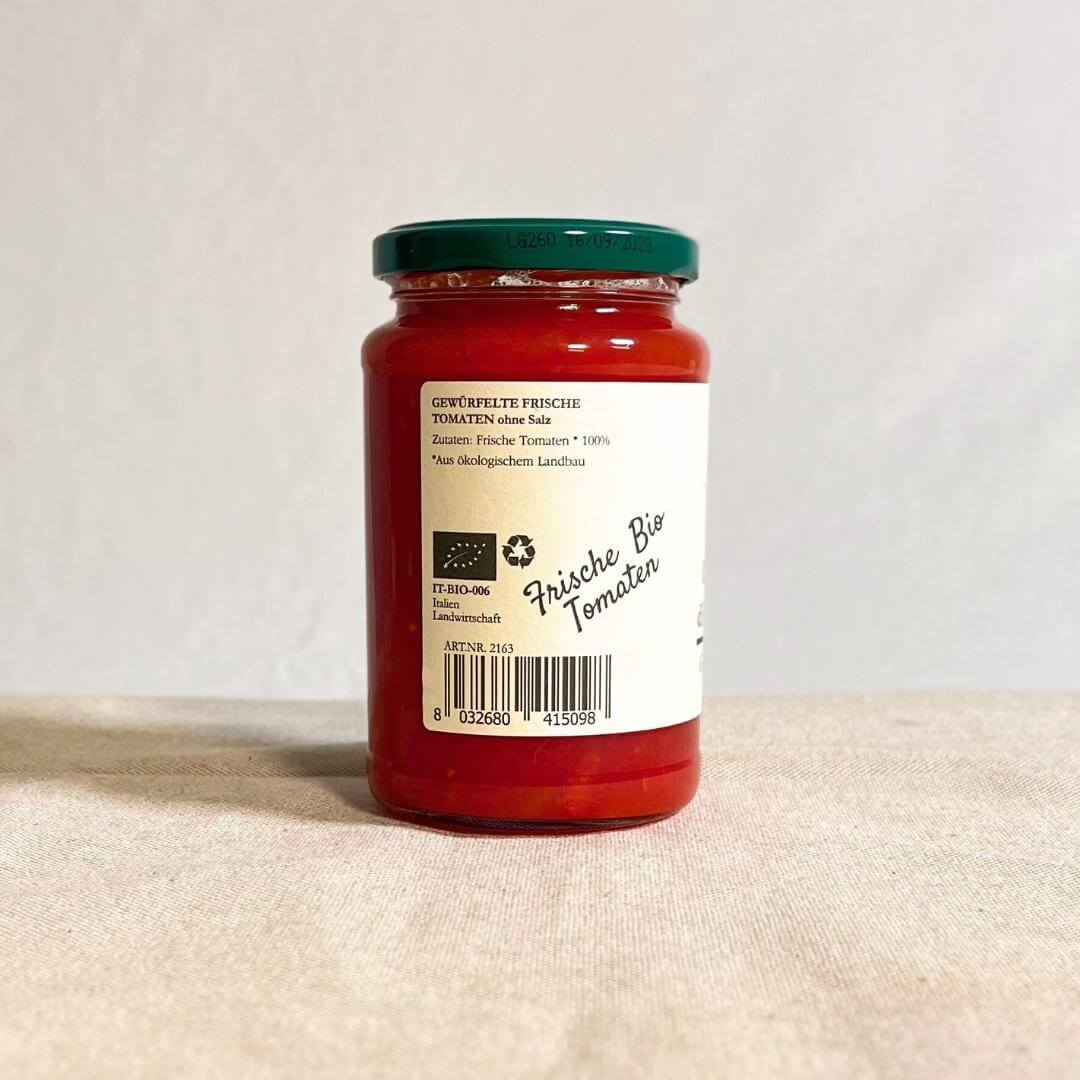 Gewürfelte Bio Tomaten - Cubettato di Pomodoro BIO (350 g)