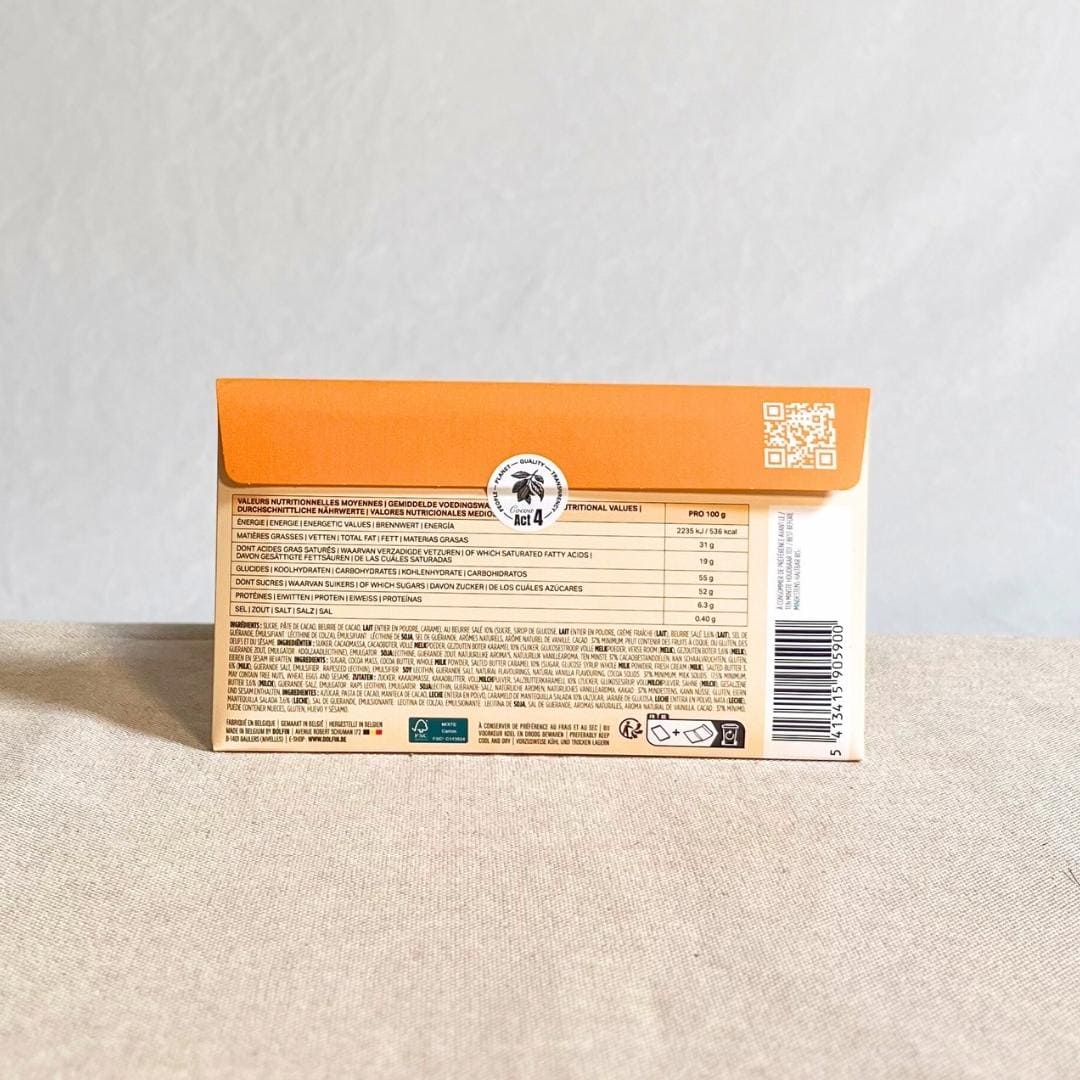 Vollmilchschokolade Belgien – Karamell & gesalzene Butter (70 g)