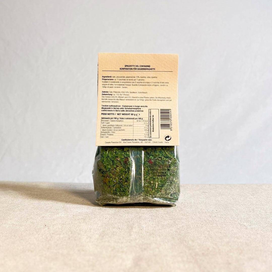 Gewürzmischung „Spaghetti del Contadino“ – Bauernart (80 g)