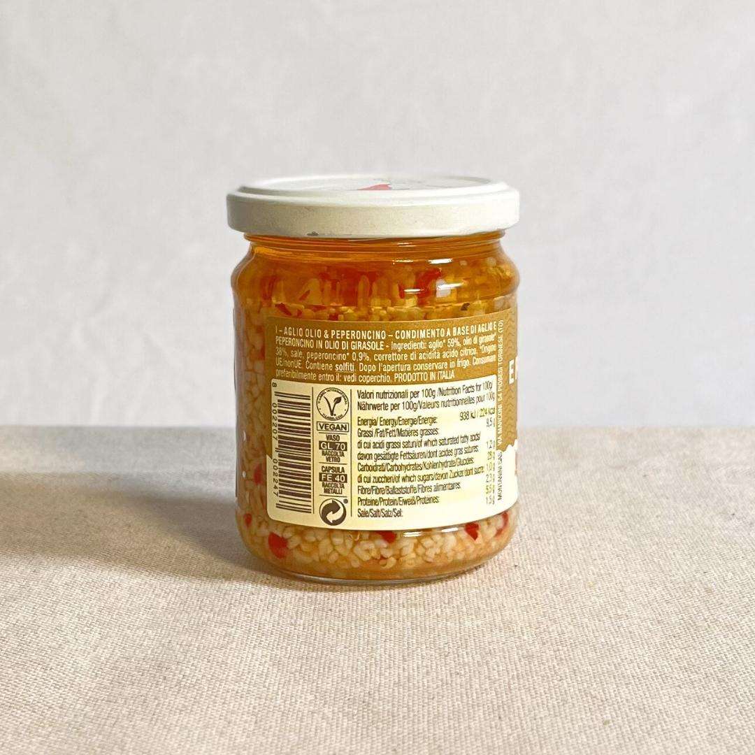 Gehackter Knoblauch mit Öl und Chili (180 g)