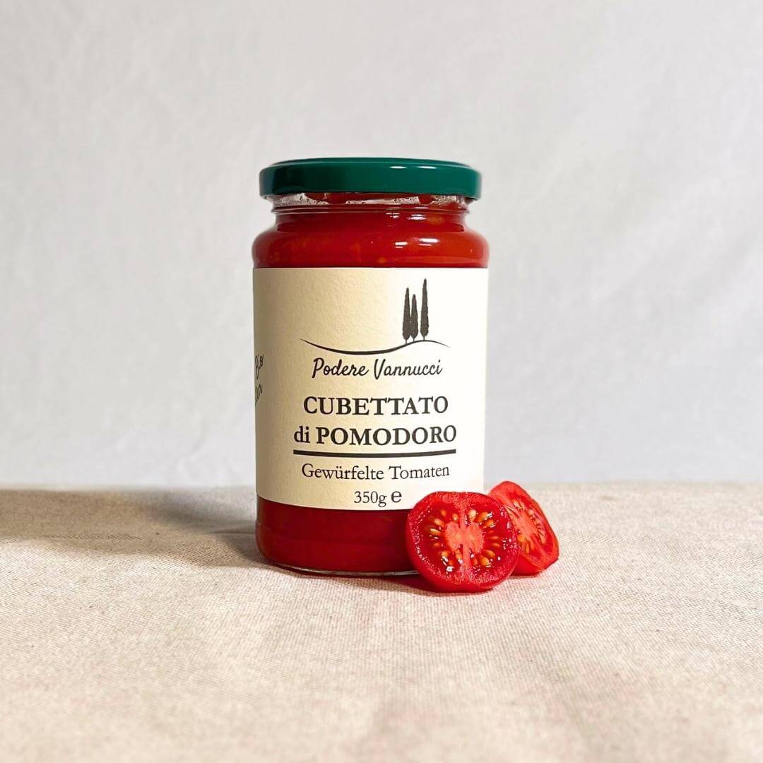 Gewürfelte Bio Tomaten - Cubettato di Pomodoro BIO (350 g)